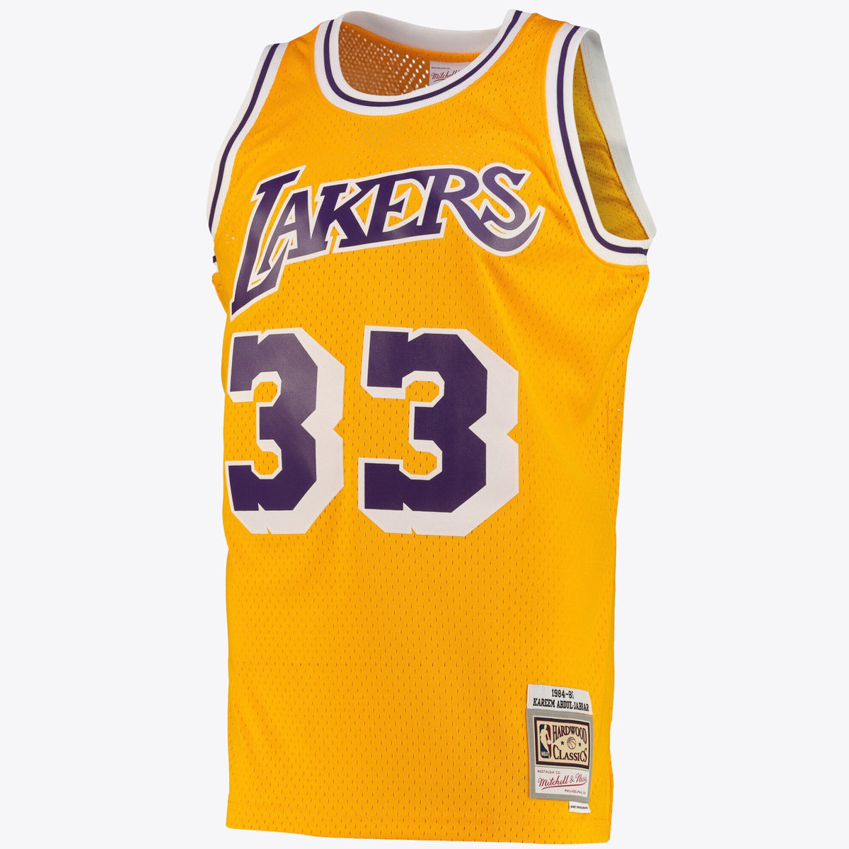 Los Angeles Lakers Kareem Abdul-Jabbar Road Swingman Jersey - Light Gold product image 2, provided for visual reference and
