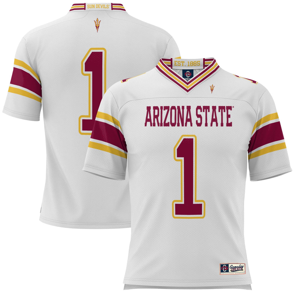 #1 Arizona State Sun Devils Football Jersey - White product image 2, provided for visual reference and product detail review