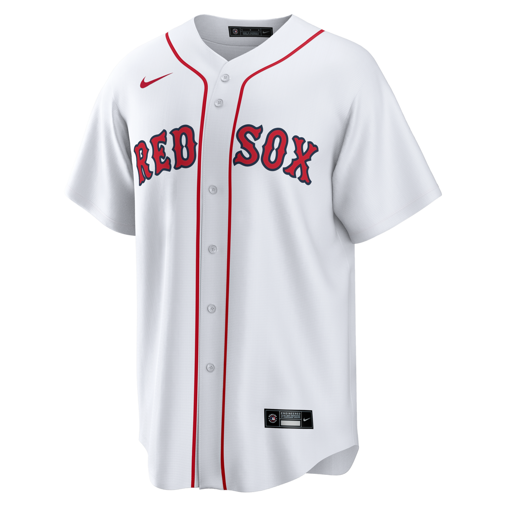 Boston Red Sox White Home Big & Tall Replica Jersey product image 3, provided for visual reference and product detail review