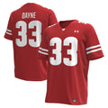 Ron Dayne Wisconsin Badgers NIL Football Replica Player Jersey - Red product image 1, provided for visual reference and