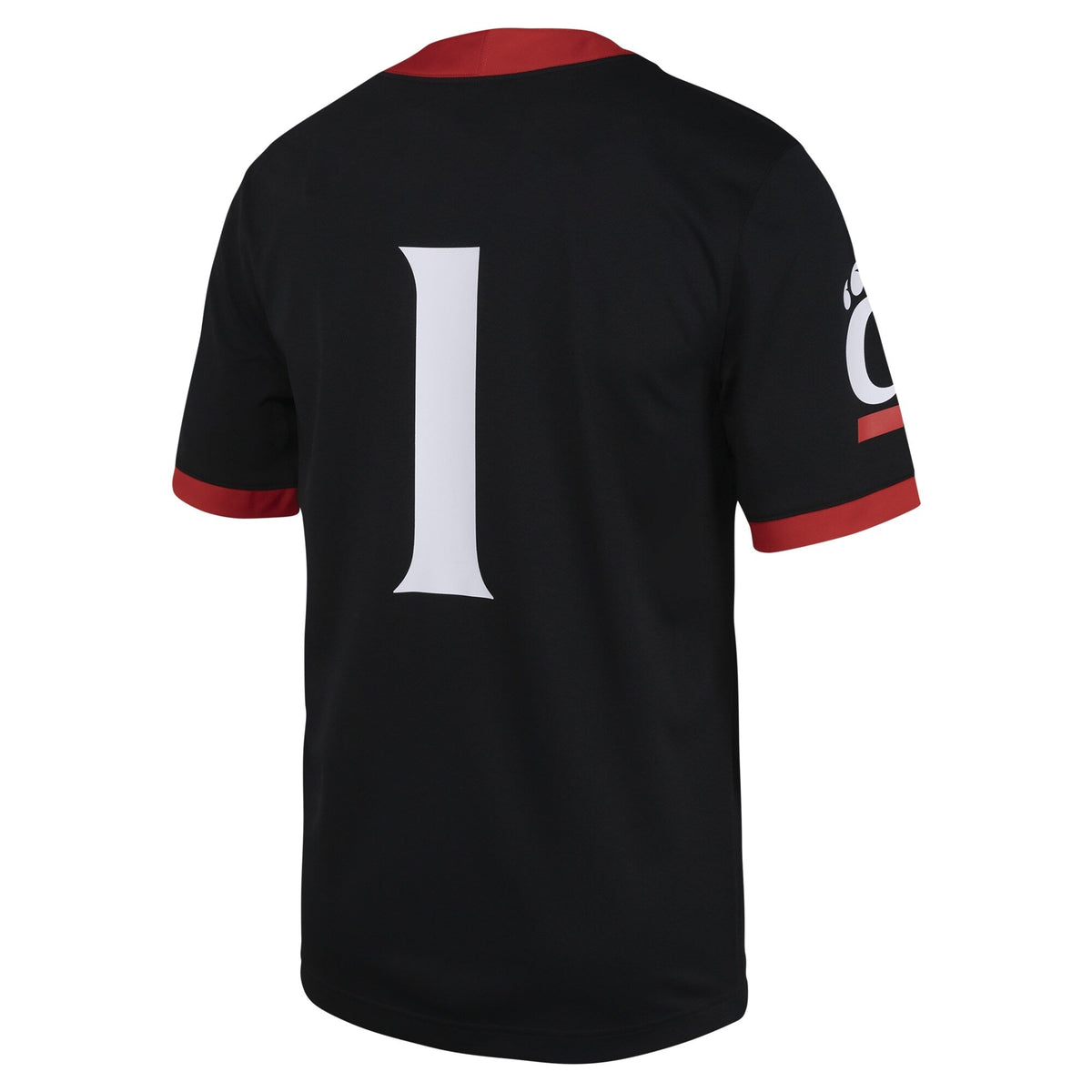 #1 Cincinnati Bearcats Untouchable Football Jersey – Black product image 4, provided for visual reference and product detail