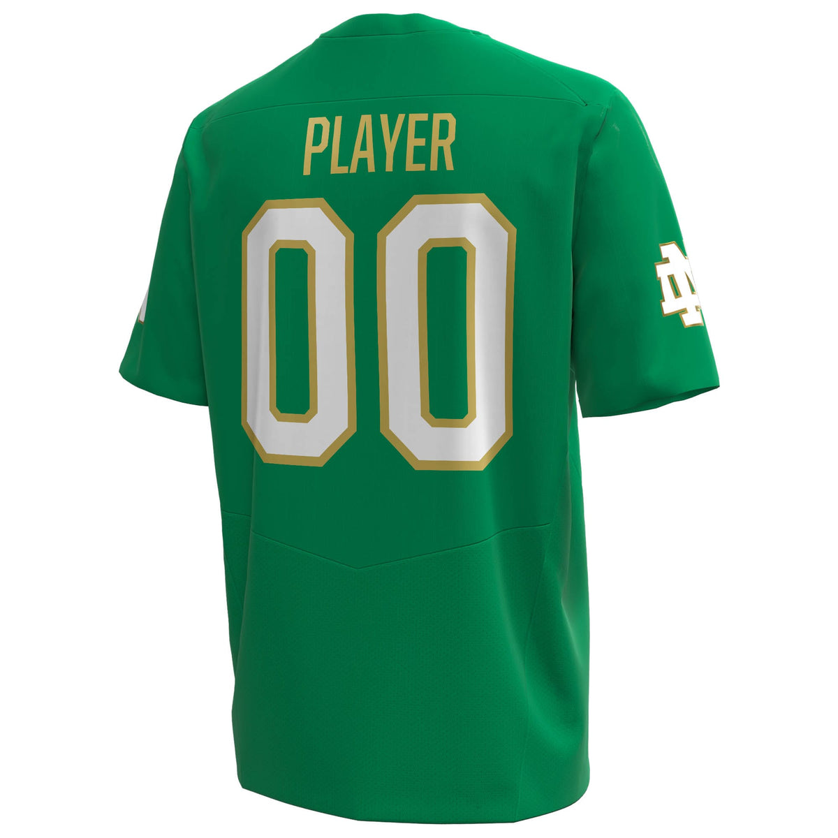 Notre Dame Fighting Irish Alternate NIL Pick-A-Player Replica Football Jersey - Kelly Green product image 4, provided for