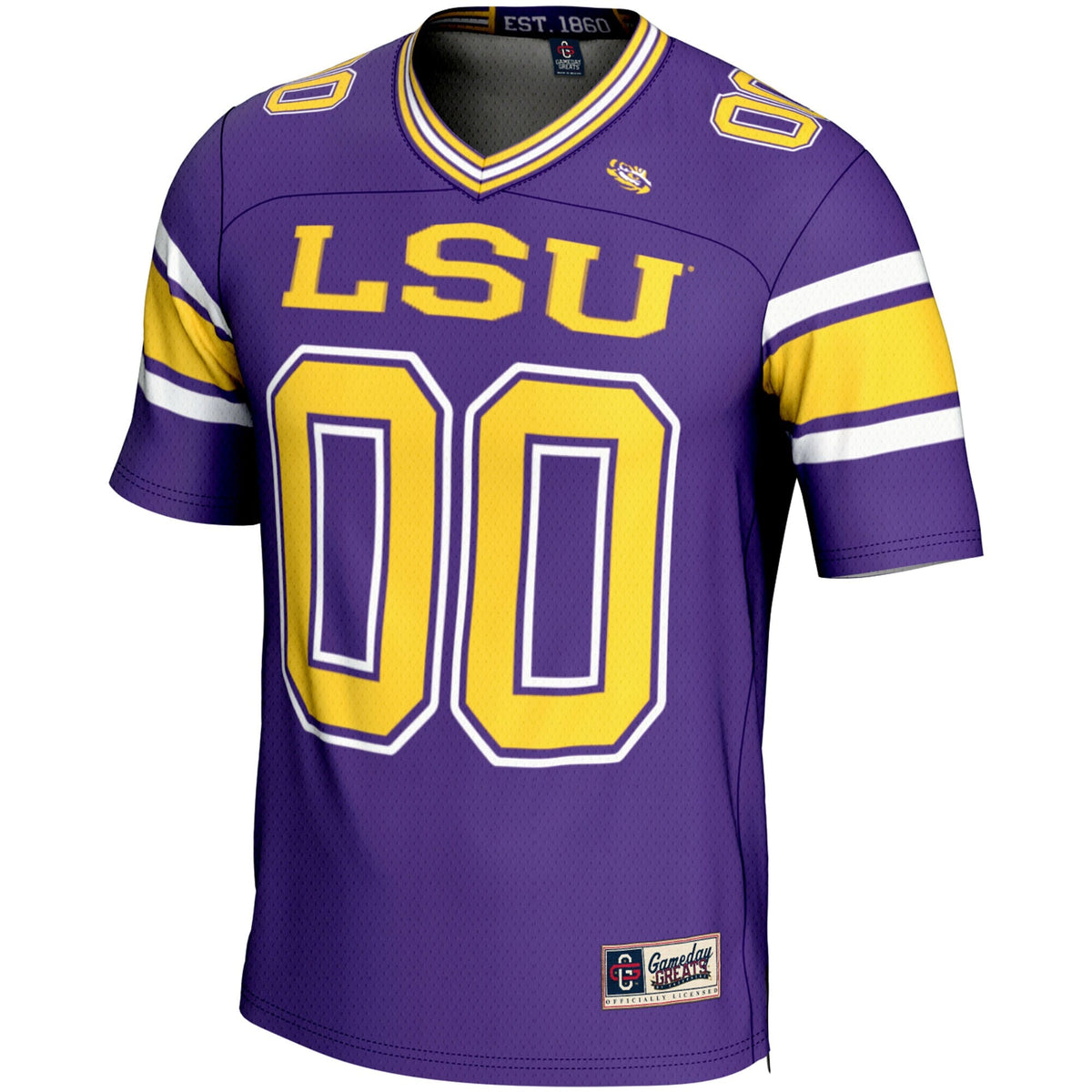 LSU Tigers NIL Pick-A-Player Football Jersey - Purple product image 3, provided for visual reference and product detail
