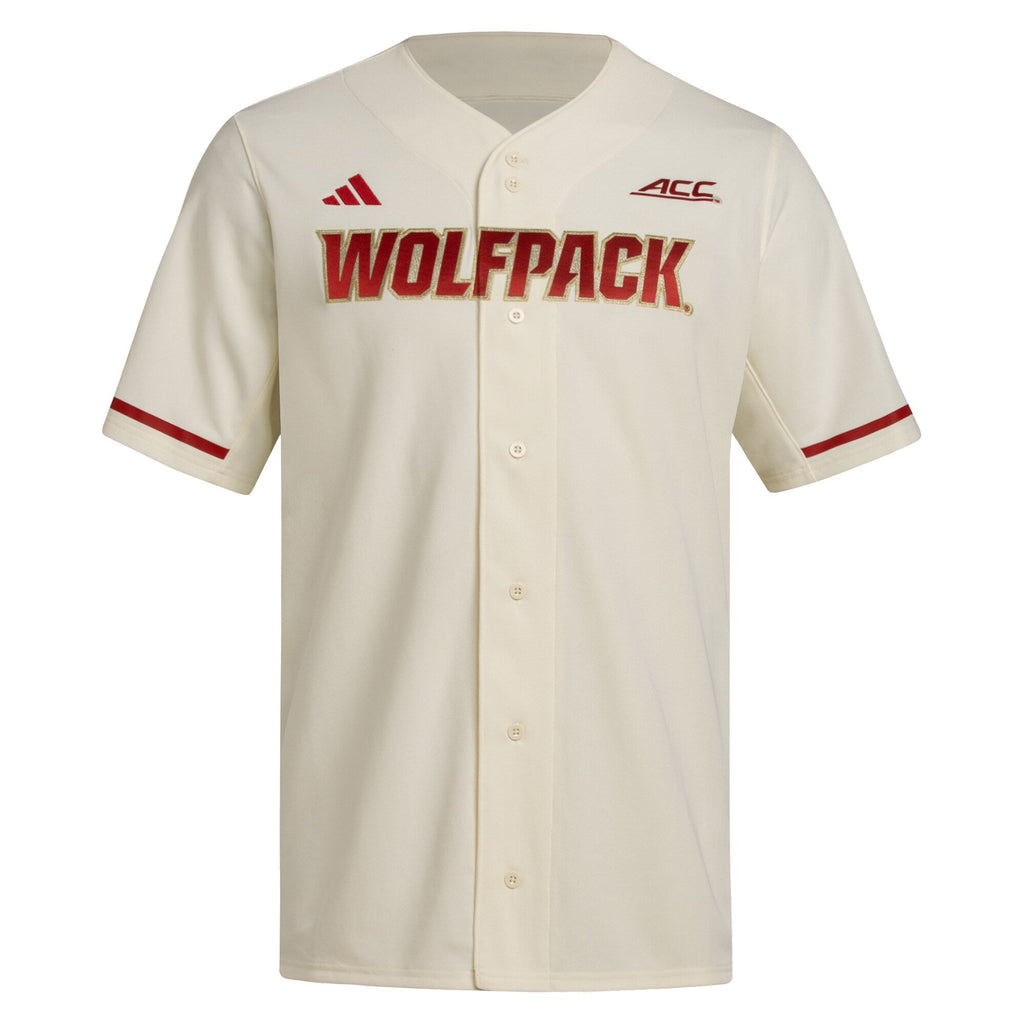 NC State Wolfpack Replica Baseball Jersey - Cream product image 3, provided for visual reference and product detail review