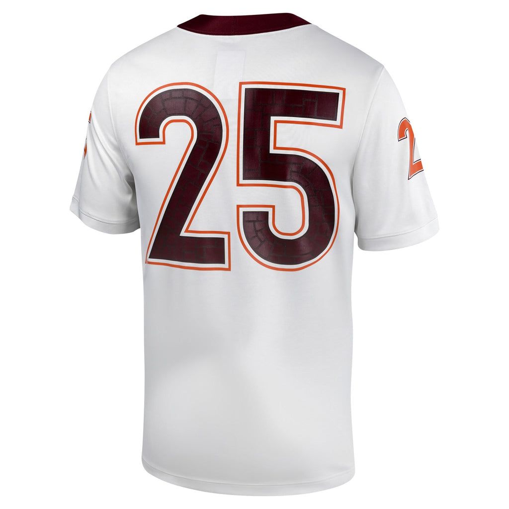 #25 Virginia Tech Hokies Untouchable Football Jersey – White product image 4, provided for visual reference and product