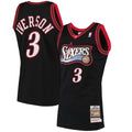 Allen Iverson Black Philadelphia 76ers 1997 Hardwood Classics Authentic Jersey product image 1, provided for visual