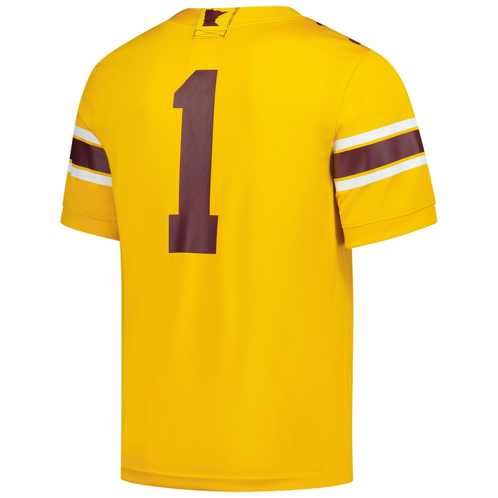 #1 Gold Minnesota Golden Gophers Game Football Jersey product image 4, provided for visual reference and product detail