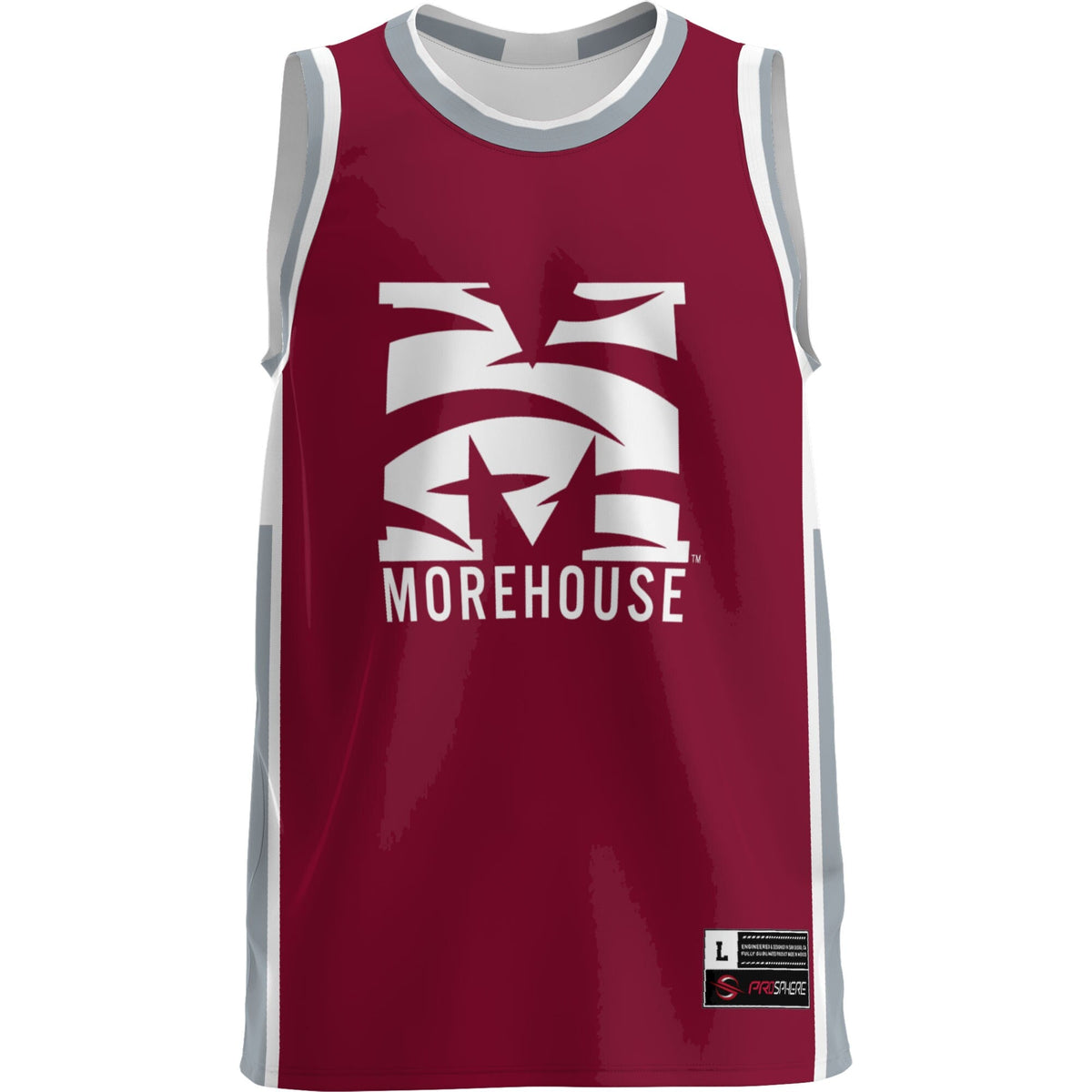 Morehouse Maroon Tigers Lightweight Basketball Jersey - Maroon product image 3, provided for visual reference and product