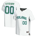 Tulane Green Wave NIL Pick-A-Player Lightweight Baseball Jersey - White product image 1, provided for visual reference and