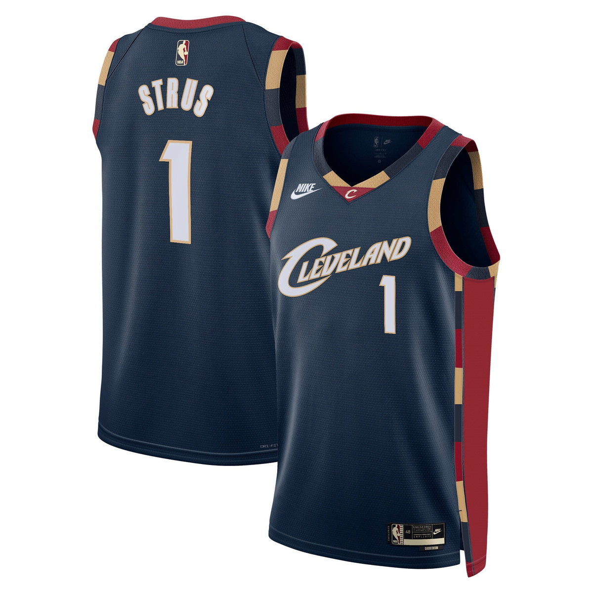 Cleveland Cavaliers Classic Edition Jersey - Navy - Max Strus product image 1, provided for visual reference and product