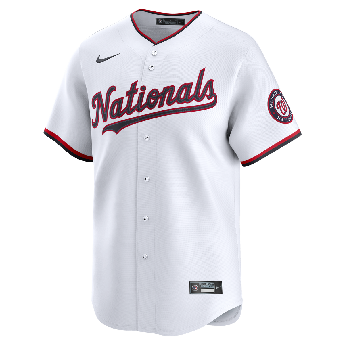 Washington Nationals White Home Limited Jersey product image 2, provided for visual reference and product detail review
