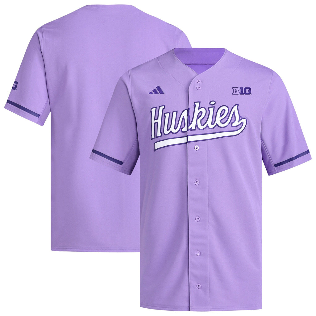Washington Huskies Replica Baseball Jersey - Purple product image 1, provided for visual reference and product detail review