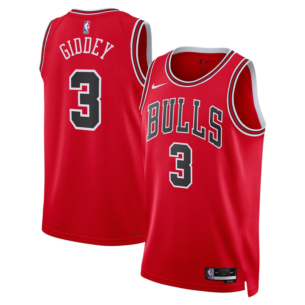 Chicago Bulls Icon Swingman Jersey - Giddey 3 product image 1, provided for visual reference and product detail review
