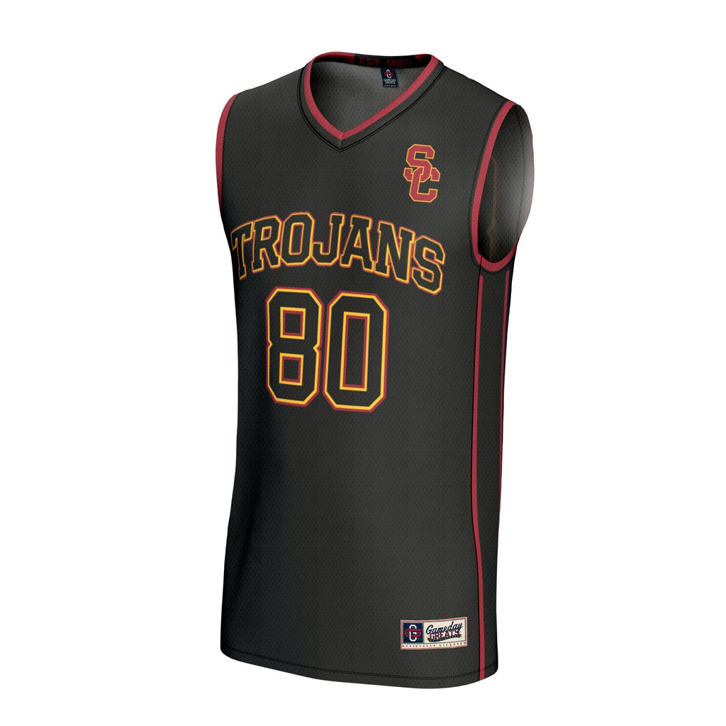 #80 USC Trojans Lightweight Basketball Fashion Jersey - Black product image 3, provided for visual reference and product