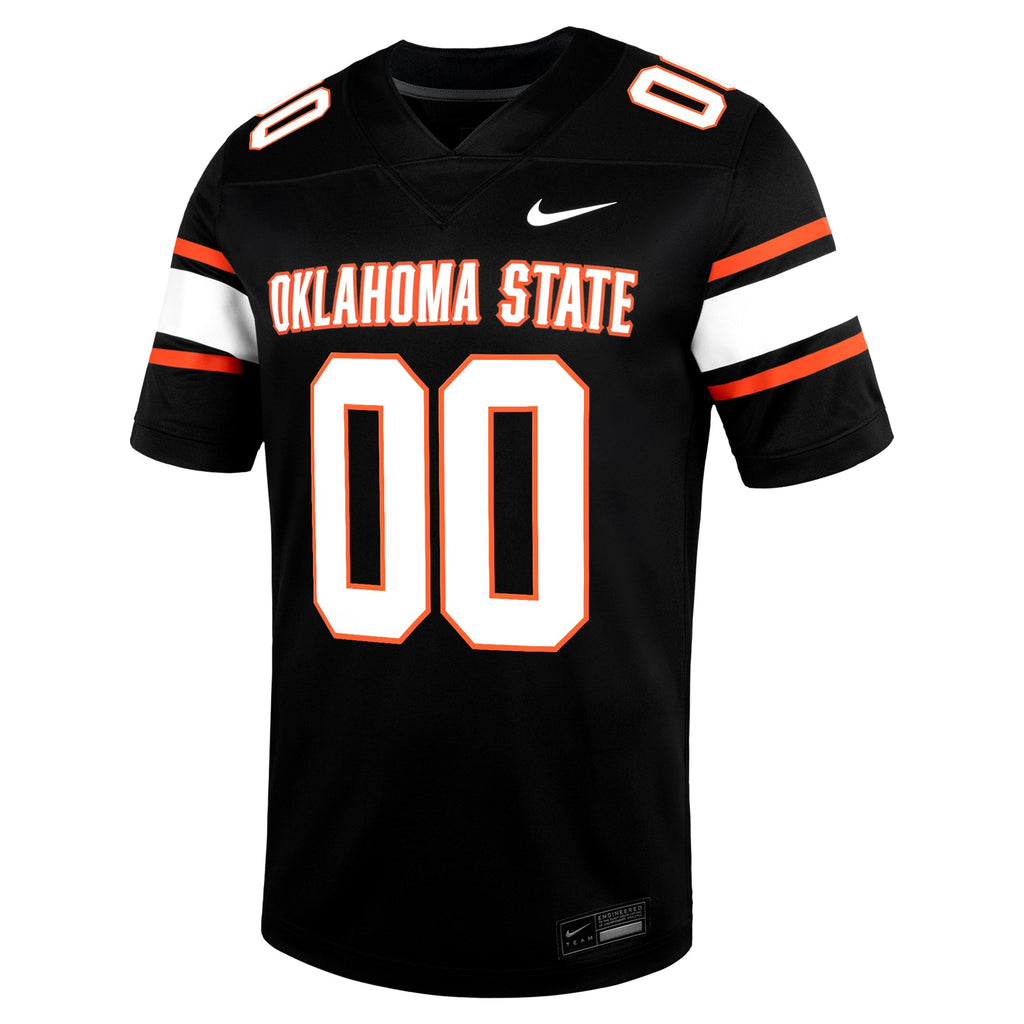 Oklahoma State Cowboys Custom Football Game Jersey - Black product image 3, provided for visual reference and product detail