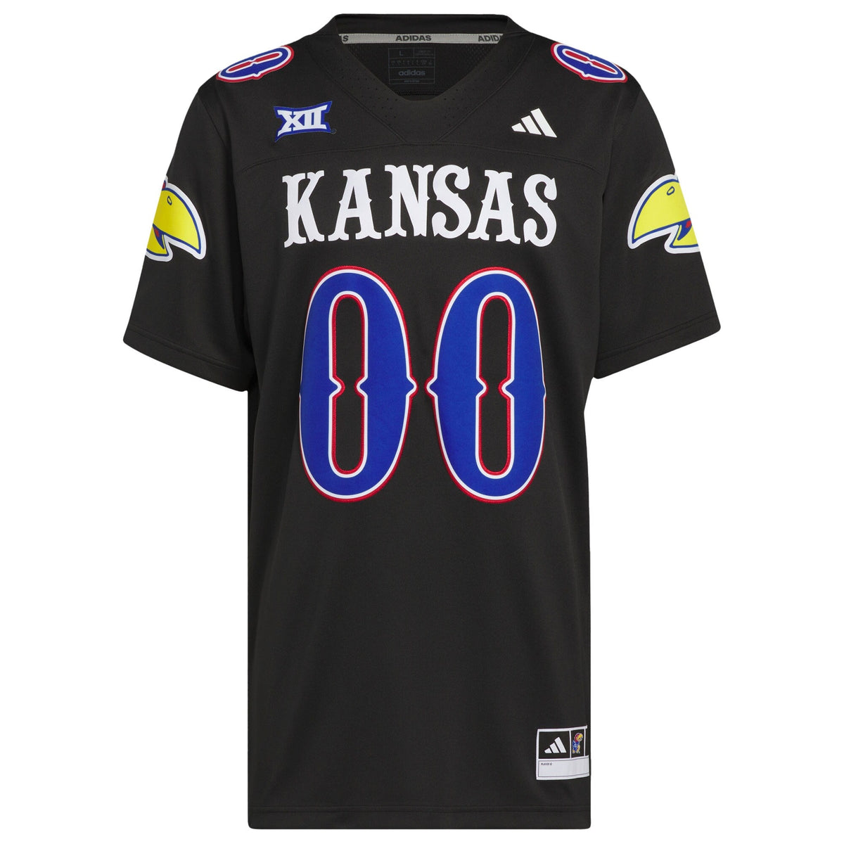 #00 Kansas Jayhawks Alternate Premier Jersey - Black product image 1, provided for visual reference and product detail review