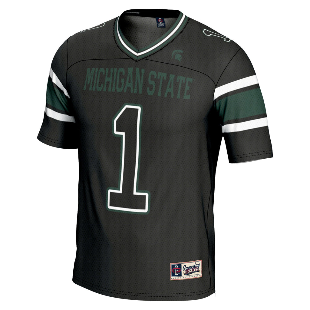 #1 Michigan State Spartans Endzone Football Jersey - Black product image 3, provided for visual reference and product detail