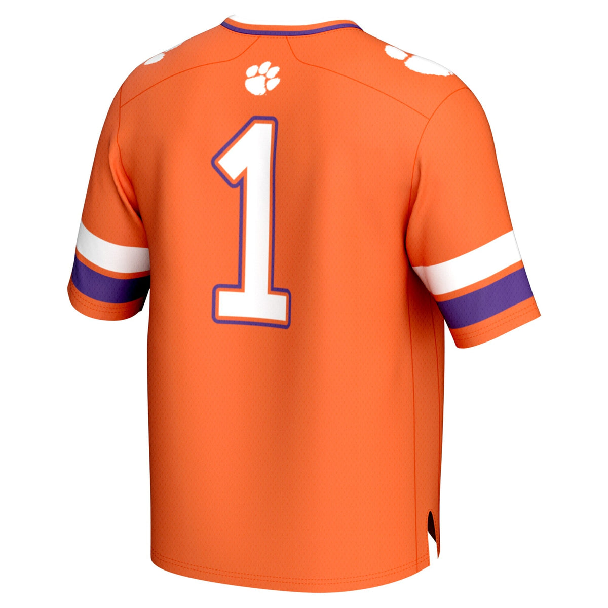 #1 Clemson Tigers Lightweight Collegiate Football Fashion Jersey - Orange product image 4, provided for visual reference and