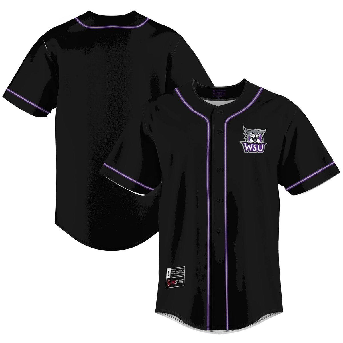 Weber State Wildcats Lightweight Baseball Jersey - Purple product image 2, provided for visual reference and product detail