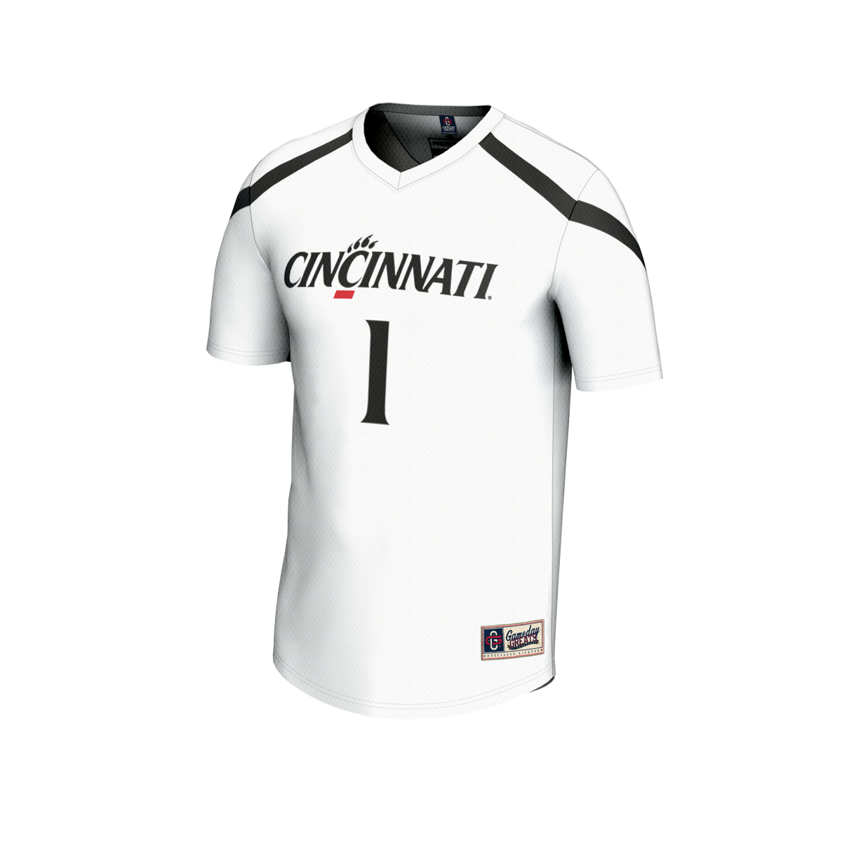 #1 Cincinnati Bearcats Lacrosse Fashion Jersey - White product image 3, provided for visual reference and product detail