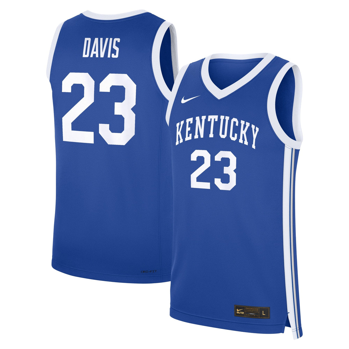 Anthony Davis Kentucky Wildcats Road Replica Basketball Jersey - Royal product image 2, provided for visual reference and