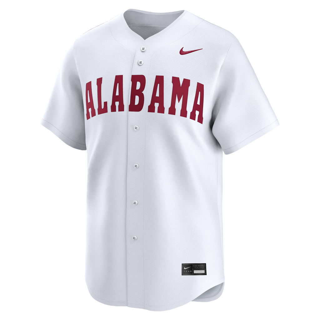 White Alabama Crimson Tide Alternate Limited Baseball Jersey product image 3, provided for visual reference and product