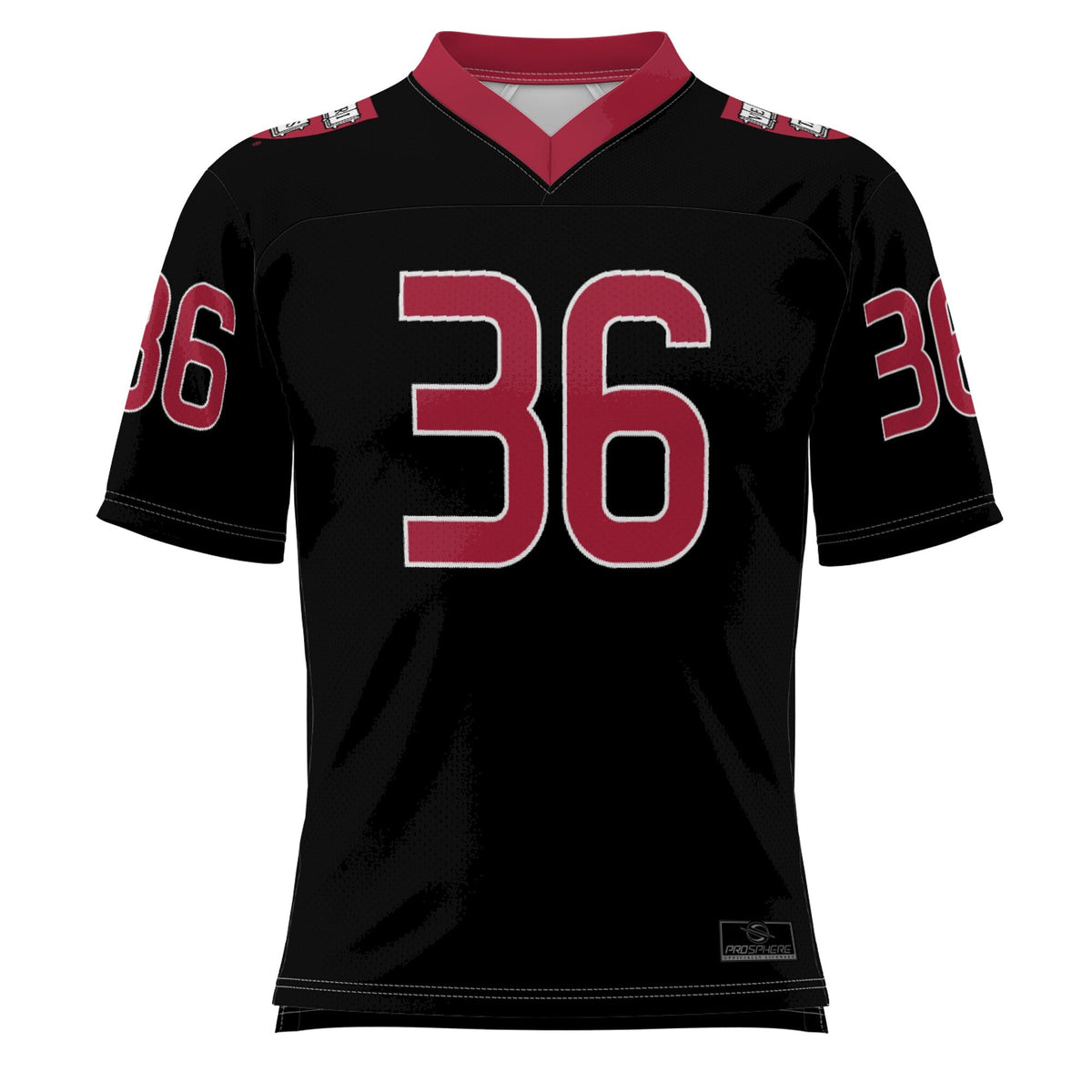 #36 Harvard Crimson Football Jersey - Black product image 3, provided for visual reference and product detail review