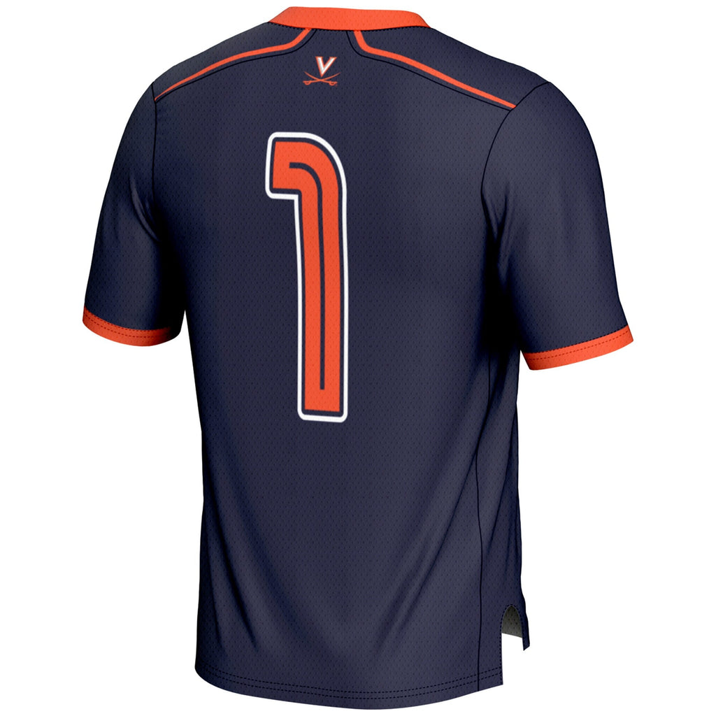 #1 Virginia Cavaliers Lightweight Lacrosse Jersey - Navy product image 4, provided for visual reference and product detail