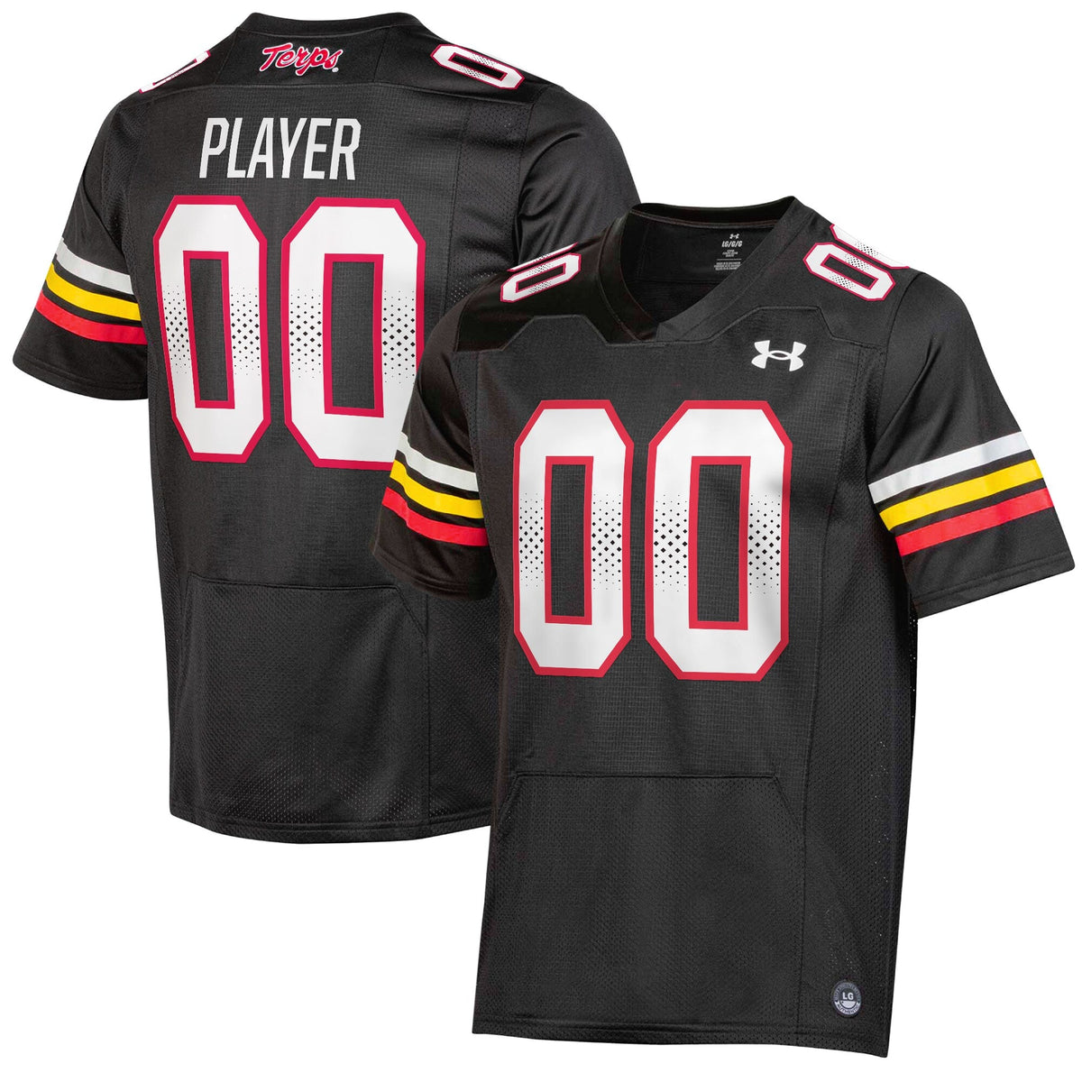 Maryland Terrapins Pick-A-Player NIL Replica Football Jersey - Black product image 1, provided for visual reference and
