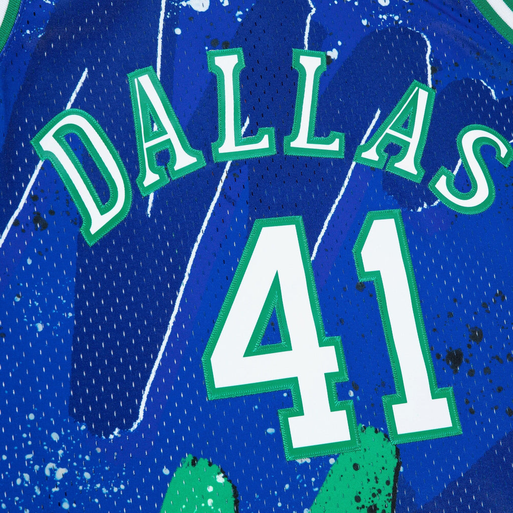 Dallas Mavericks Dirk Nowitzki 1998 Hyper Hoops Swingman Jersey - Blue product image 6, provided for visual reference and