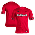 NC State Wolfpack Reverse Retro Replica Baseball Jersey - Red product image 1, provided for visual reference and product