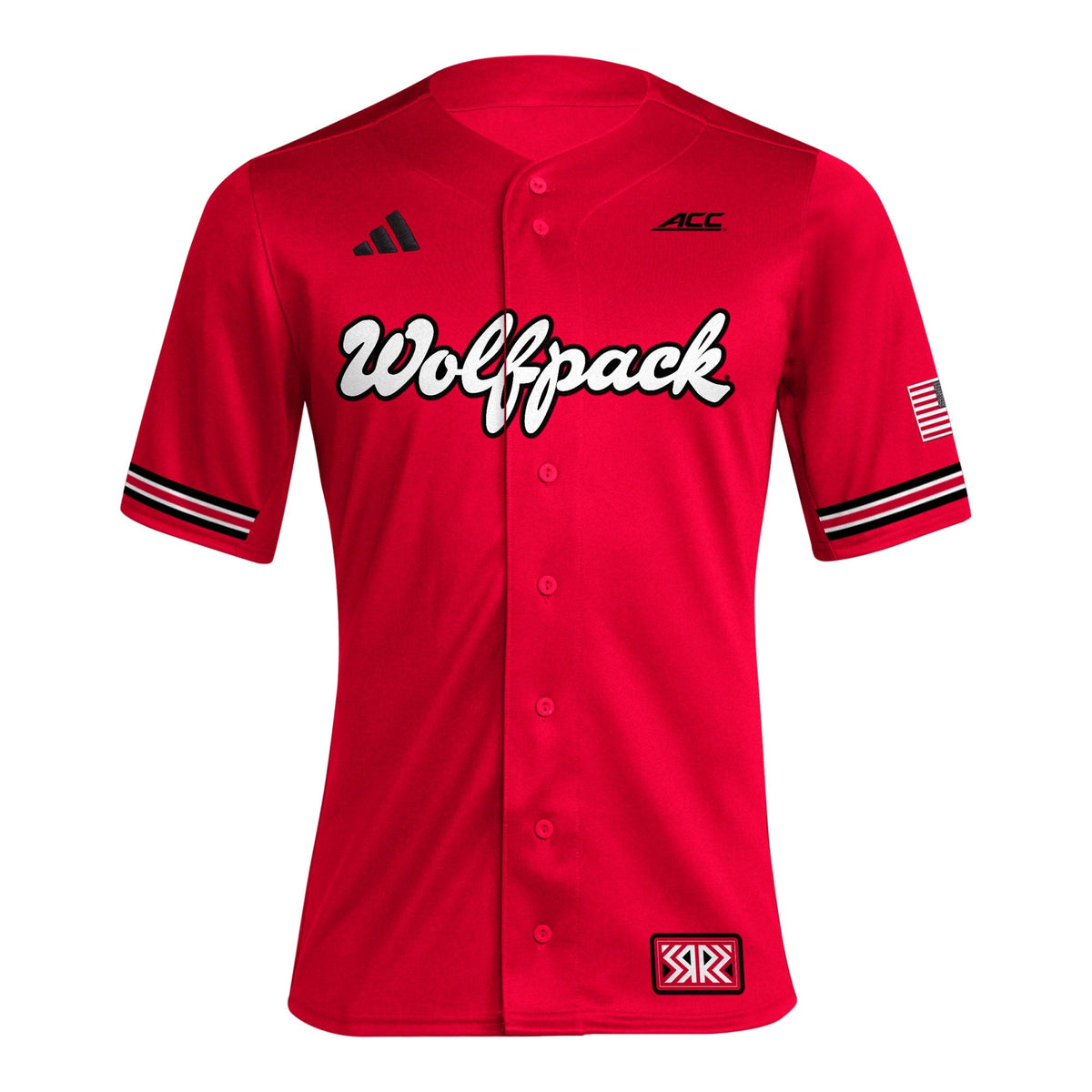 NC State Wolfpack Reverse Retro Replica Baseball Jersey - Red product image 3, provided for visual reference and product