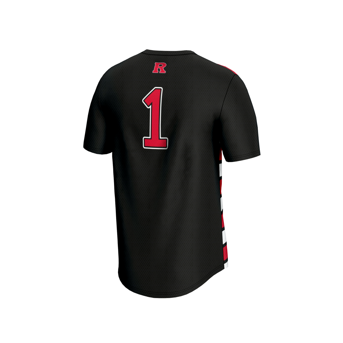 #1 Rutgers Scarlet Knights Lightweight Soccer Fashion Jersey - Black product image 4, provided for visual reference and