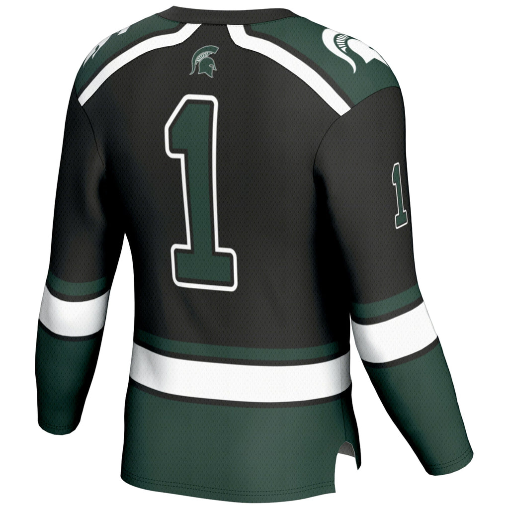 #1 Michigan State Spartans Hockey Jersey - Black product image 4, provided for visual reference and product detail review