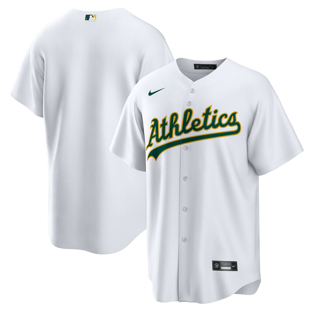Athletics White Home Big & Tall Replica Jersey product image 1, provided for visual reference and product detail review