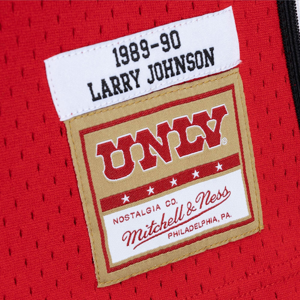 Larry Johnson UNLV Rebels 1989/90 Player Swingman Jersey - Red product image 6, provided for visual reference and product