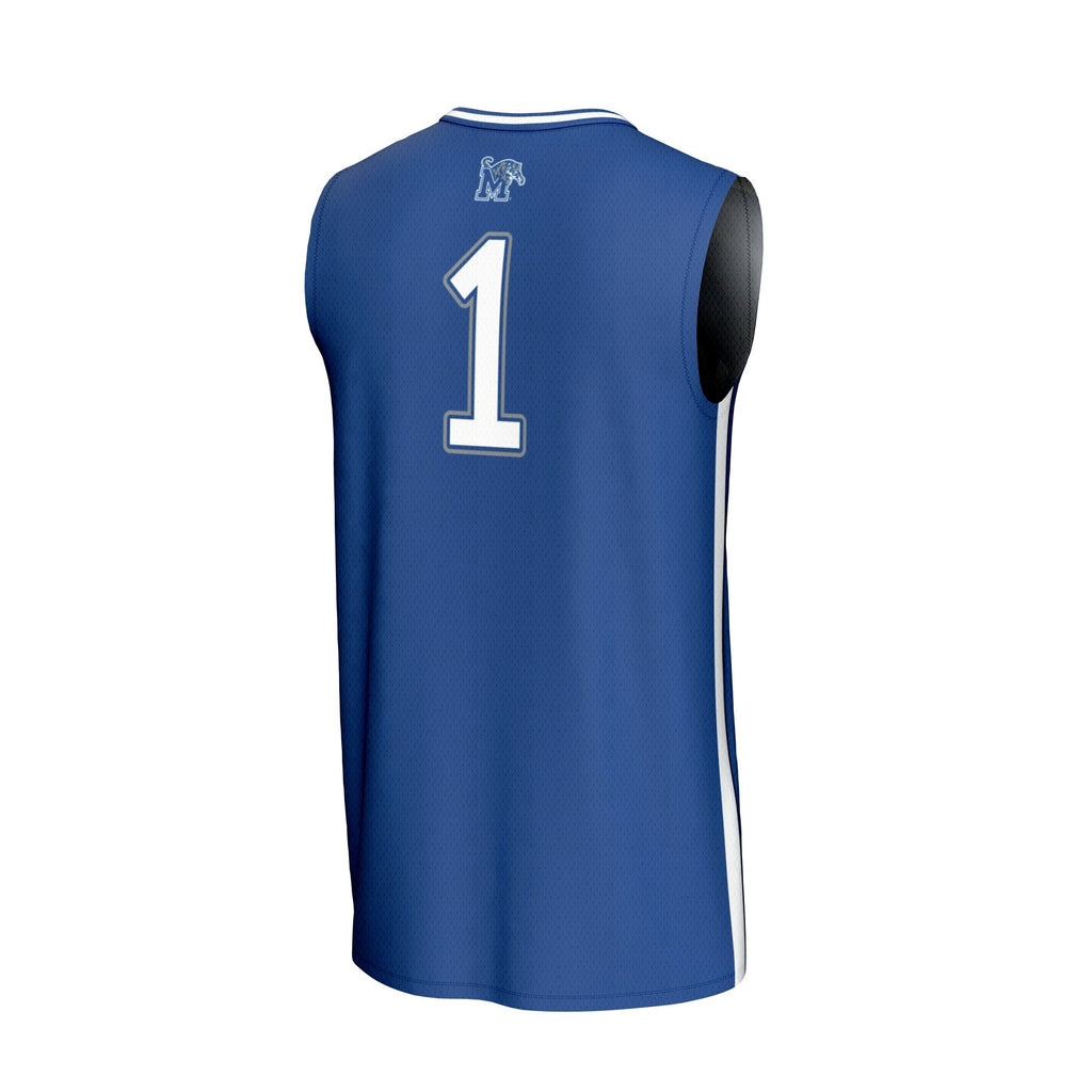 #1 Memphis Tigers Lightweight Collegiate Basketball Fashion Jersey - Royal product image 4, provided for visual reference
