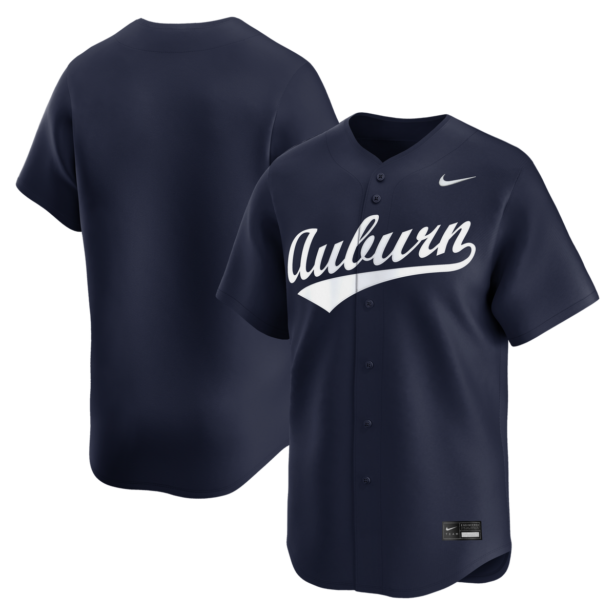 Navy Auburn Tigers Alternate Limited Baseball Jersey product image 2, provided for visual reference and product detail review