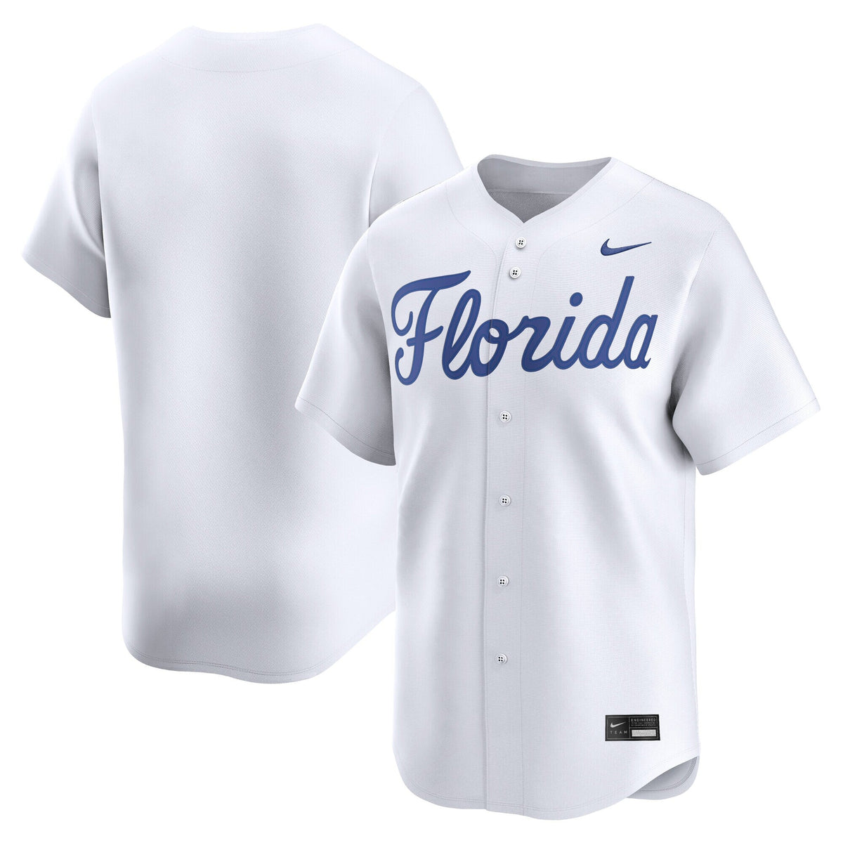 White Florida Gators Baseball Limited Jersey product image 2, provided for visual reference and product detail review