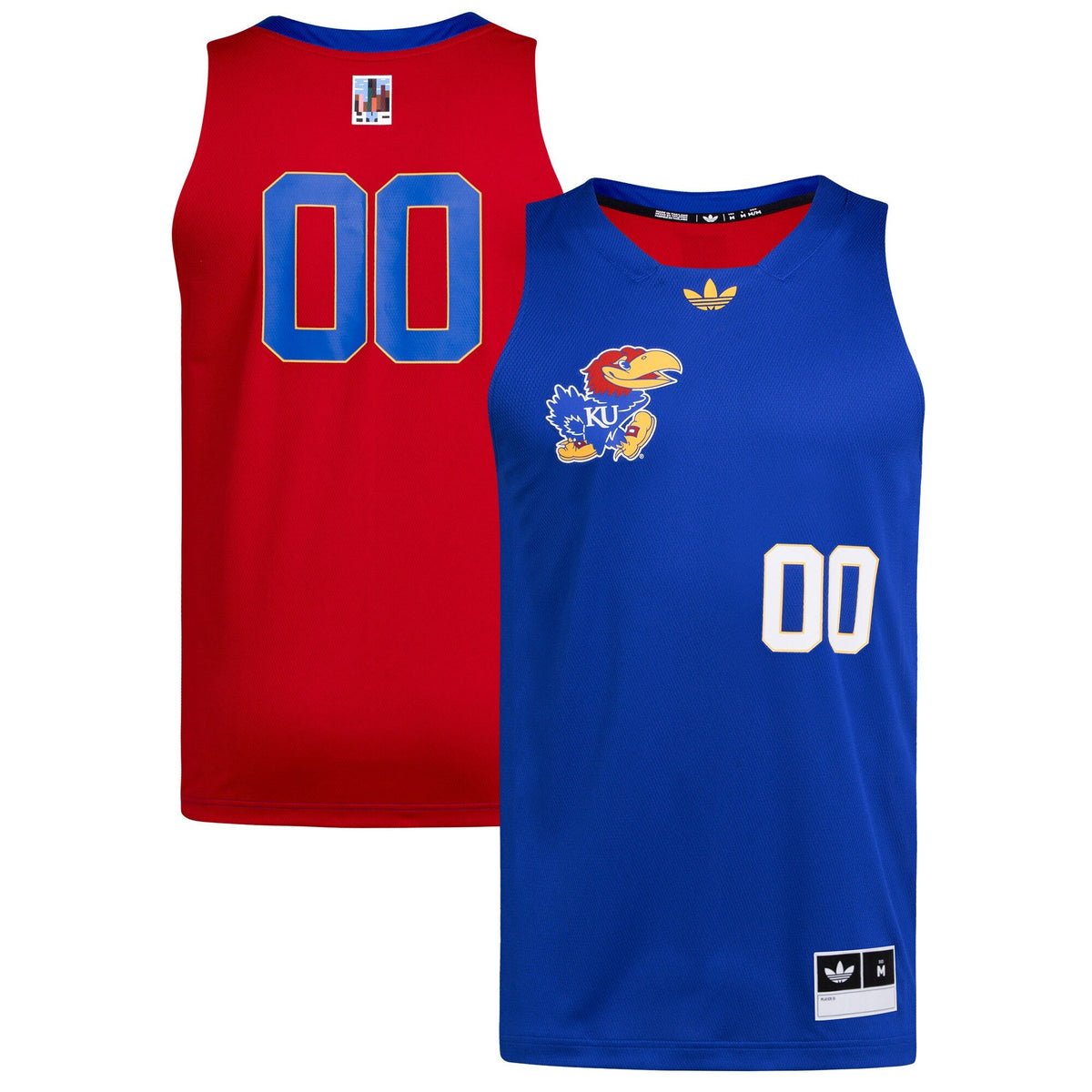 #00 Kansas Jayhawks Black History Month Basketball Jersey - Royal/Red product image 1, provided for visual reference and