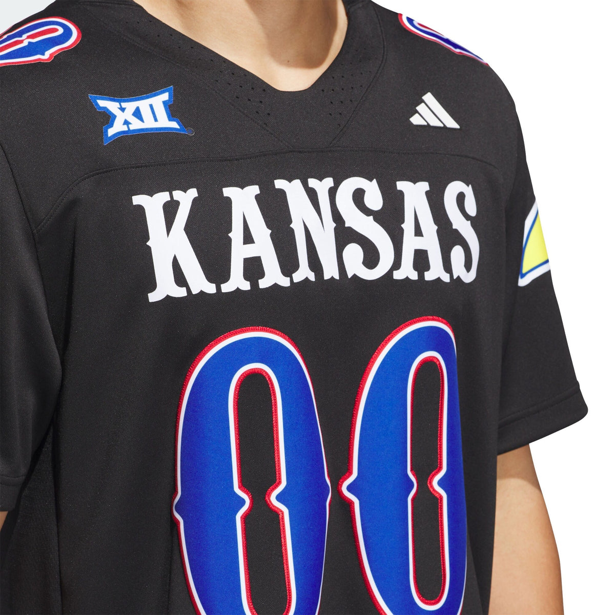 #00 Kansas Jayhawks Alternate Premier Jersey - Black product image 5, provided for visual reference and product detail review