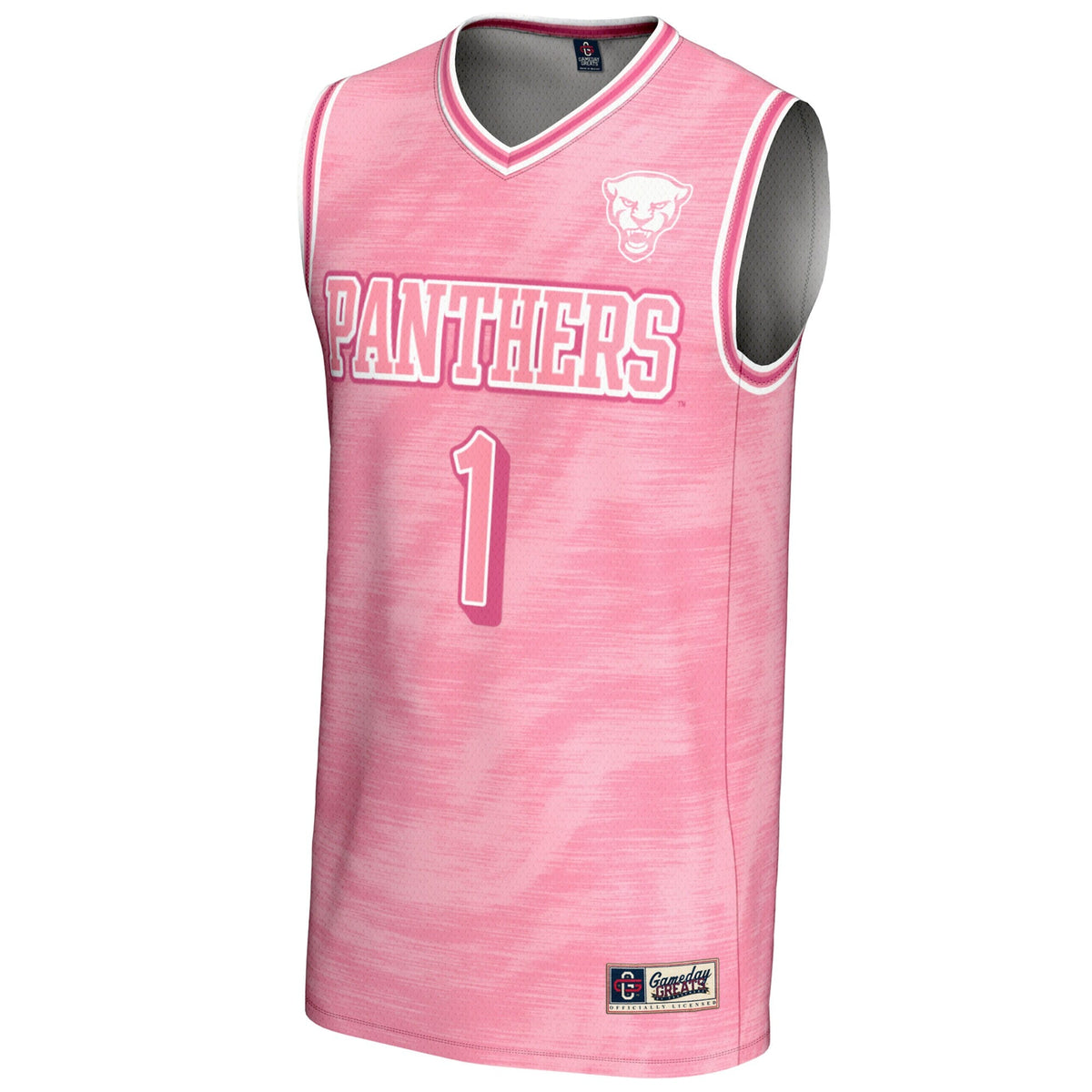 #1 Pitt Panthers Lightweight Basketball Fashion Jersey - Pink product image 3, provided for visual reference and product