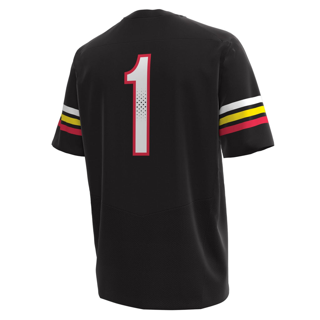#1 Maryland Terrapins Replica Football Jersey - Black product image 4, provided for visual reference and product detail