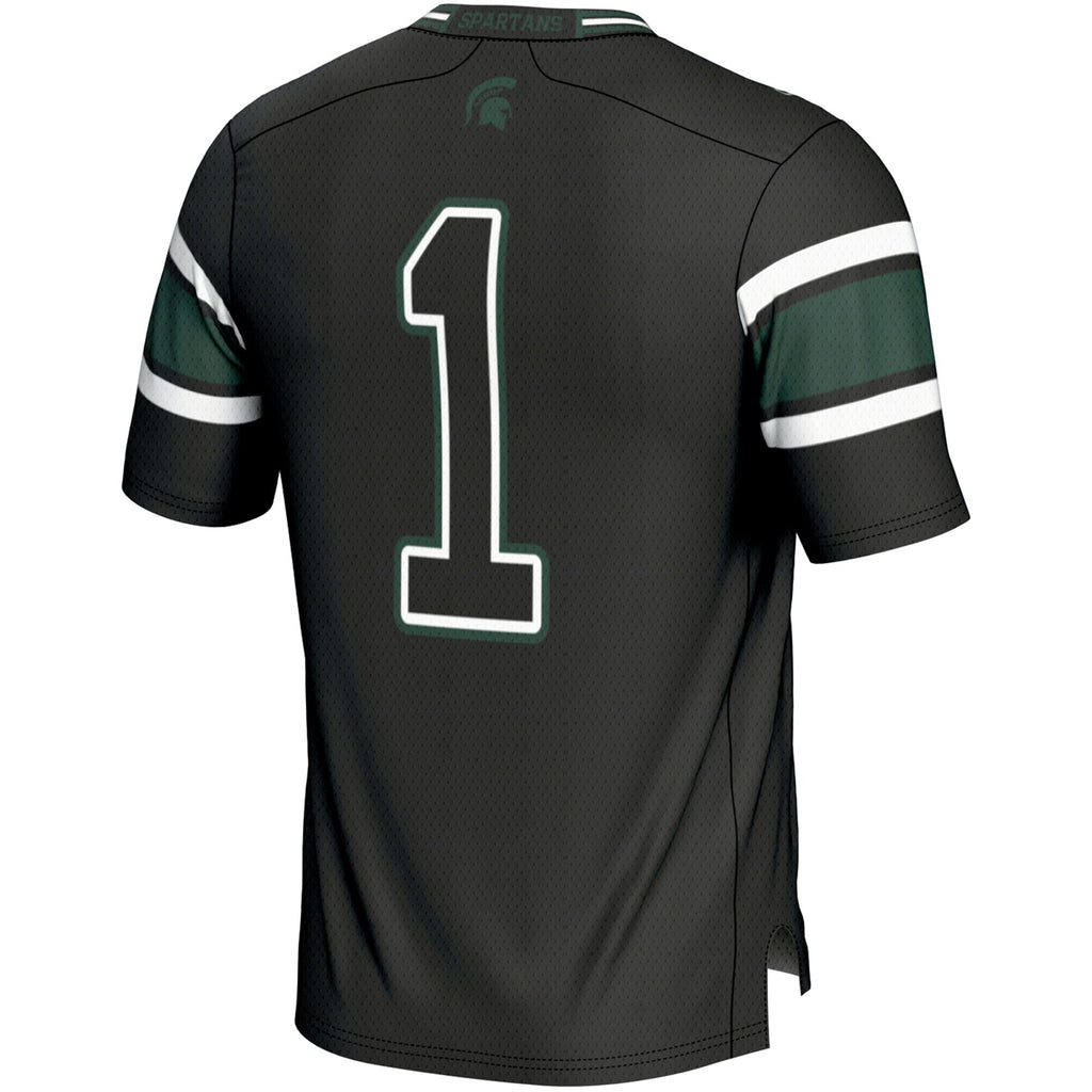 #1 Michigan State Spartans Endzone Football Jersey - Black product image 4, provided for visual reference and product detail
