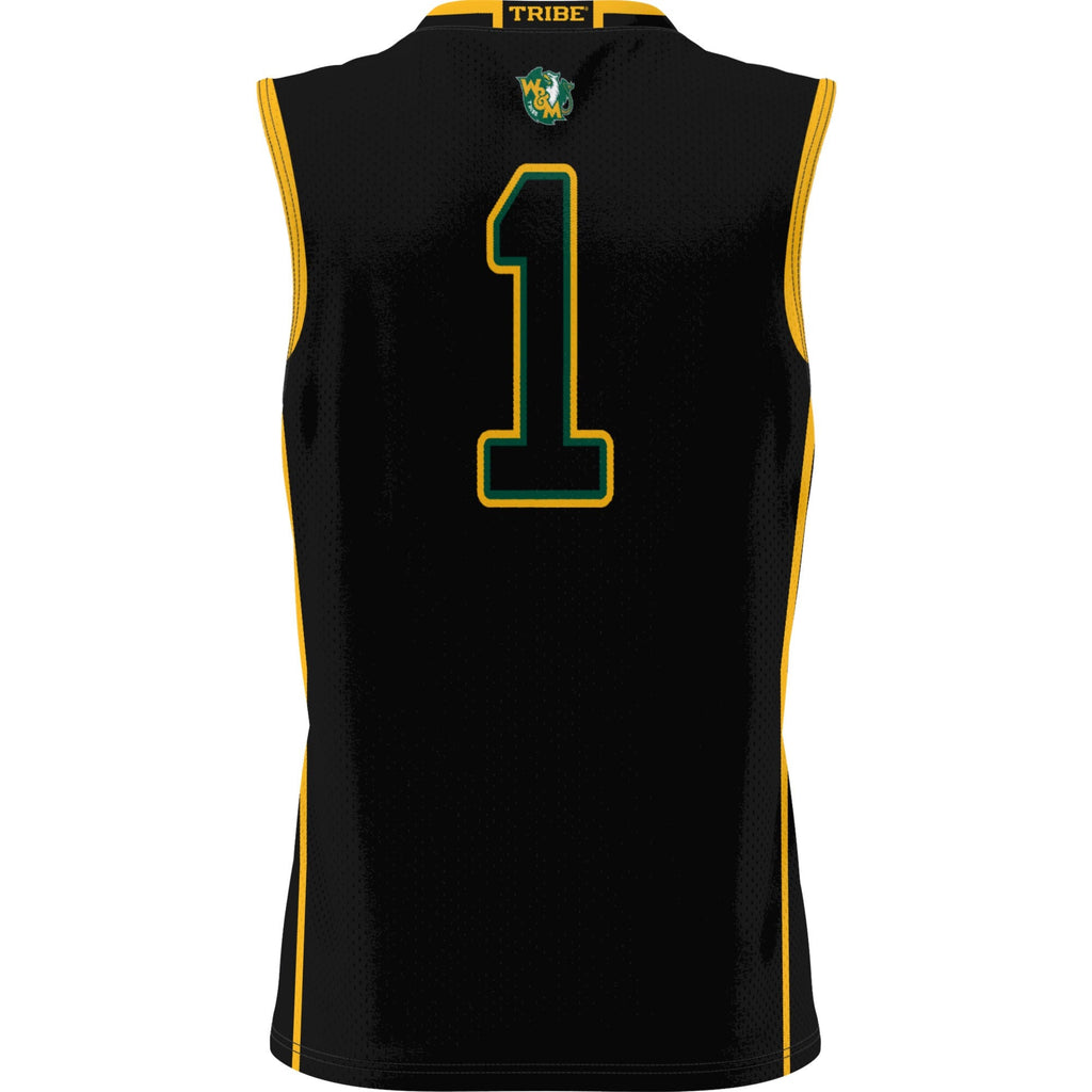 #1 William & Mary Tribe Lightweight Basketball Jersey - Black product image 4, provided for visual reference and product