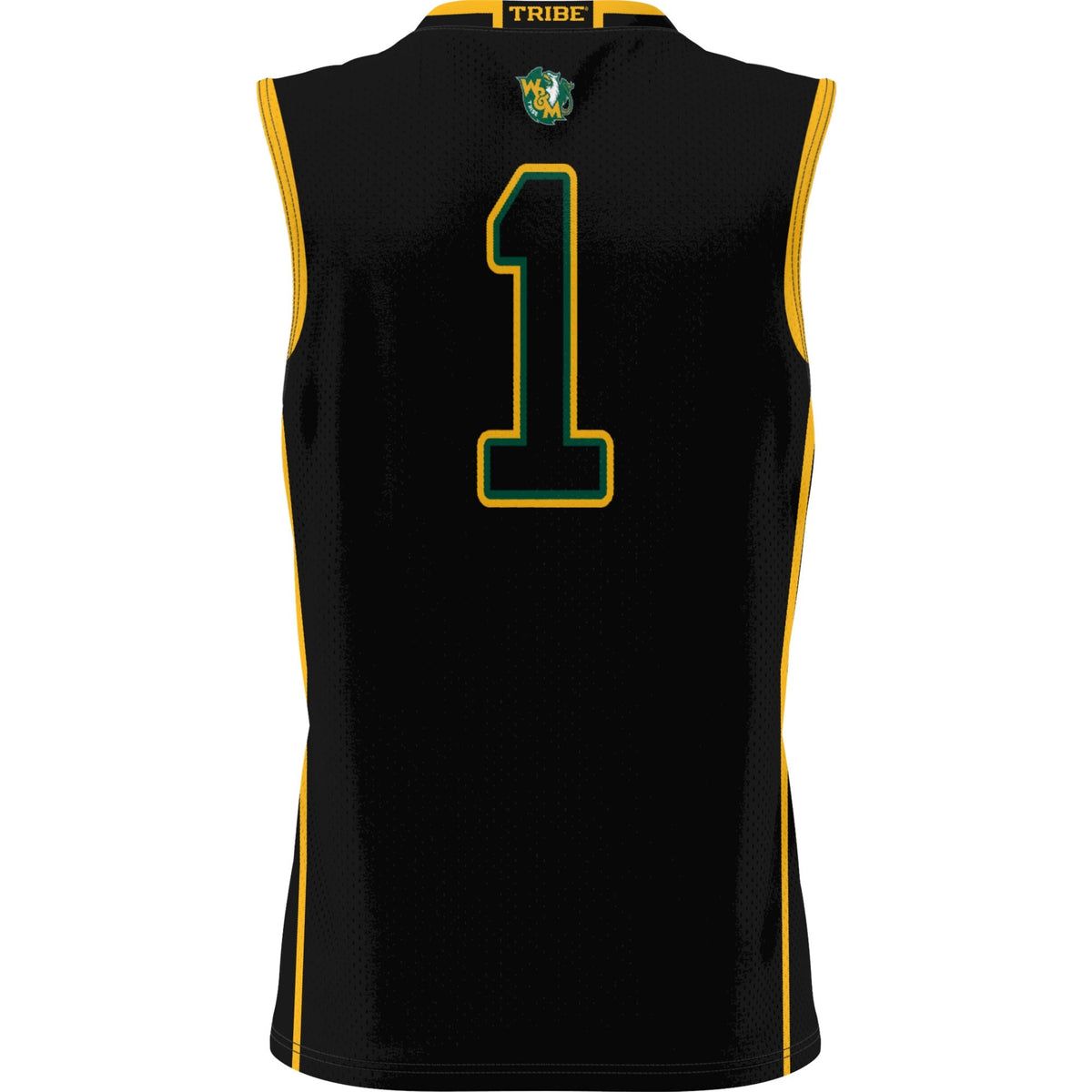 #1 William & Mary Tribe Lightweight Basketball Jersey - Black product image 4, provided for visual reference and product