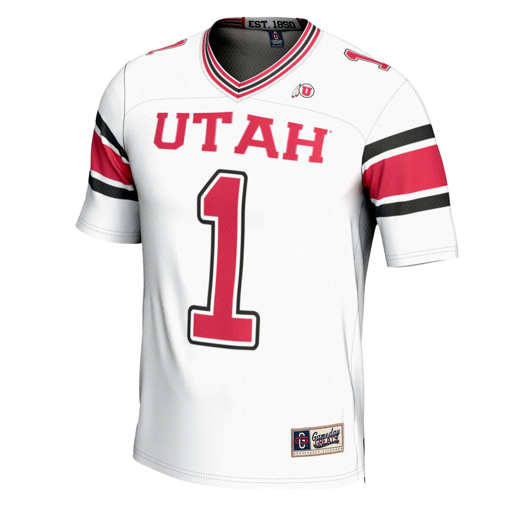 #1 Utah Utes Football Jersey - Cardinal product image 3, provided for visual reference and product detail review