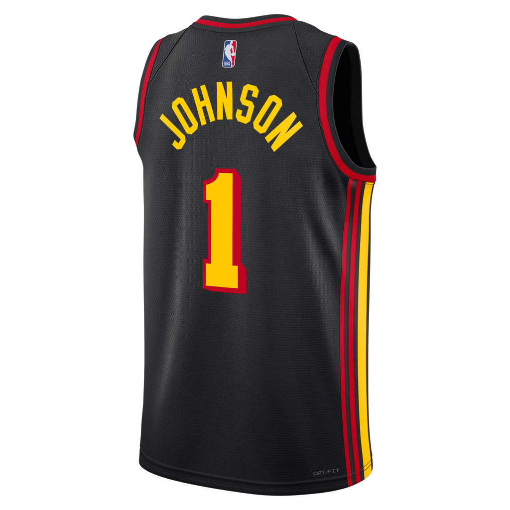 Atlanta Hawks Statement Edition Swingman Jersey - Black - Jalen Johnson product image 4, provided for visual reference and