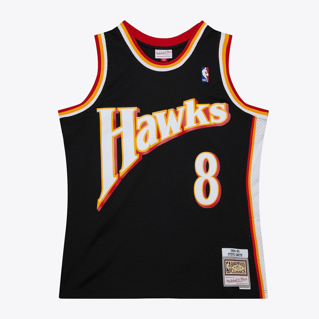Atlanta Hawks Steve Smith 1994 Dark Authentic Jersey - Black product image 3, provided for visual reference and product