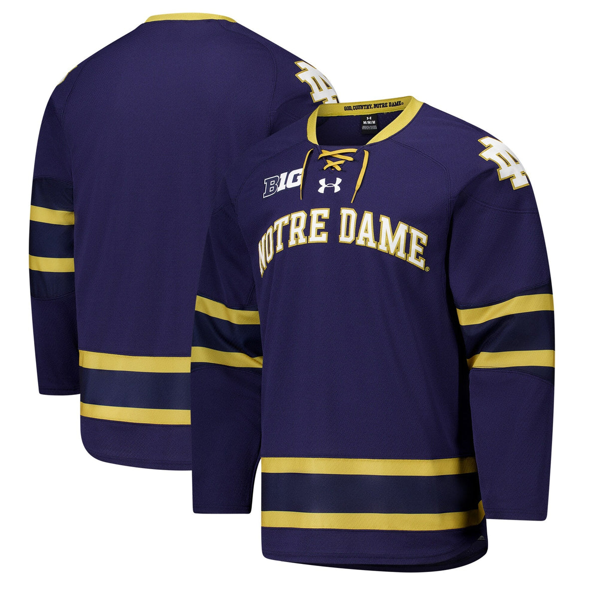 Notre Dame Fighting Irish Replica Hockey Jersey - Navy product image 1, provided for visual reference and product detail